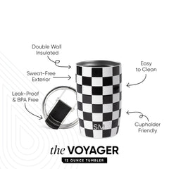 Voyager Tumbler with Clear Flip Lid & Straw