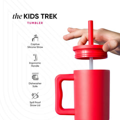 Trek Kids Tumbler with Silicone Straw Lid