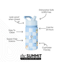 Summit Kids Water Bottle with Straw Lid