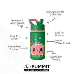 Summit Kids Water Bottle with Straw Lid