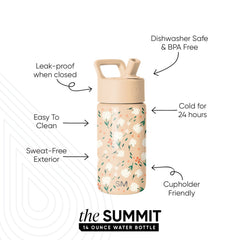 Summit Kids Water Bottle with Straw Lid
