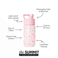 Summit Kids Water Bottle with Straw Lid