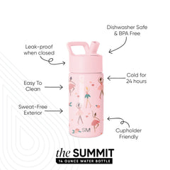 Summit Kids Water Bottle with Straw Lid