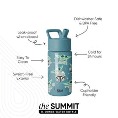Summit Kids Water Bottle with Straw Lid