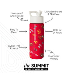 Summit Kids Water Bottle with Straw Lid