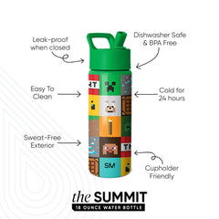 Summit Kids Water Bottle with Straw Lid