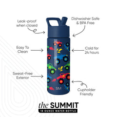 Summit Kids Water Bottle with Straw Lid