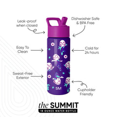 Summit Kids Water Bottle with Straw Lid