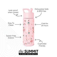 Summit Kids Water Bottle with Straw Lid