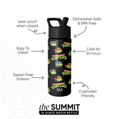 Summit Kids Water Bottle with Straw Lid