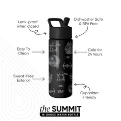 Summit Kids Water Bottle with Straw Lid