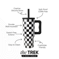 Trek Kids Tumbler with Silicone Straw Lid