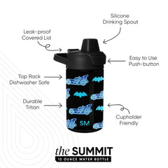 Summit Kids Plastic Water Bottle with Simple Flip Straw Lid