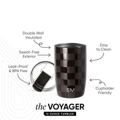 Voyager Tumbler with Clear Flip Lid & Straw