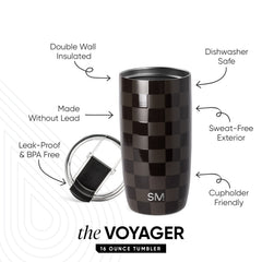 Voyager Tumbler with Clear Flip Lid & Straw