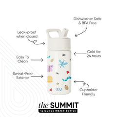 Summit Kids Water Bottle with Straw Lid