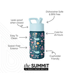 Summit Kids Water Bottle with Straw Lid