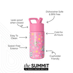 Summit Kids Water Bottle with Straw Lid