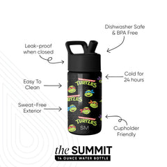 Summit Kids Water Bottle with Straw Lid