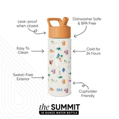 Summit Kids Water Bottle with Straw Lid