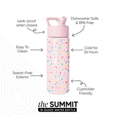 Summit Kids Water Bottle with Straw Lid