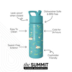 Summit Kids Water Bottle with Straw Lid