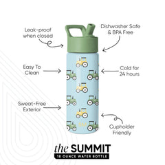 Summit Kids Water Bottle with Straw Lid