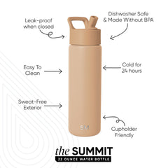 Summit Water Bottle with Straw Lid