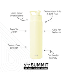 Summit Water Bottle with Straw Lid